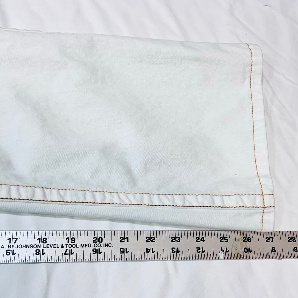 True Religion Joey Big T Flared Jeans White Gild Stitch Women 28W x 27L Used - Picture 8 of 11